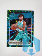 2020-21 Panini Donruss Rated Rookies Green Laser Vernon Carey Jr #241 Hornets